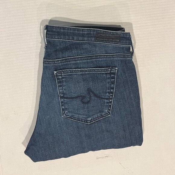 AG Adriano Goldschmied The Stevie Slim Straight Ankle Medium Wash Mid-Rise Jeans - Picture 1 of 5